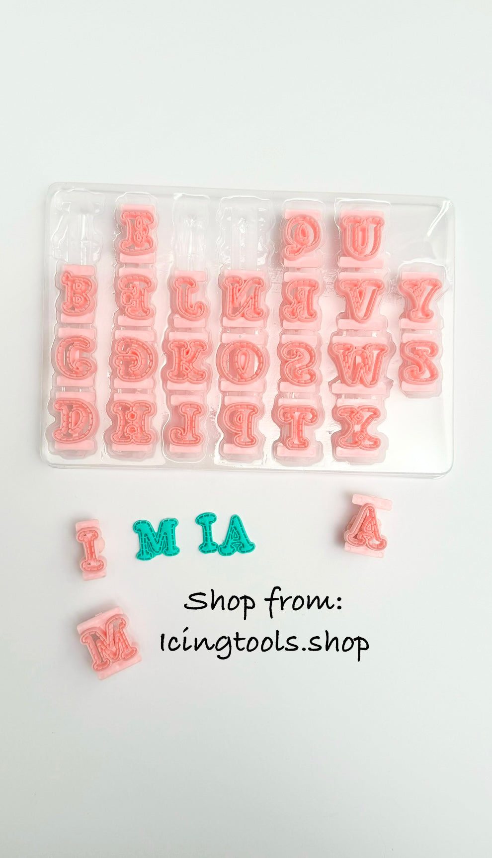 Stitch fondant alphabet cutter