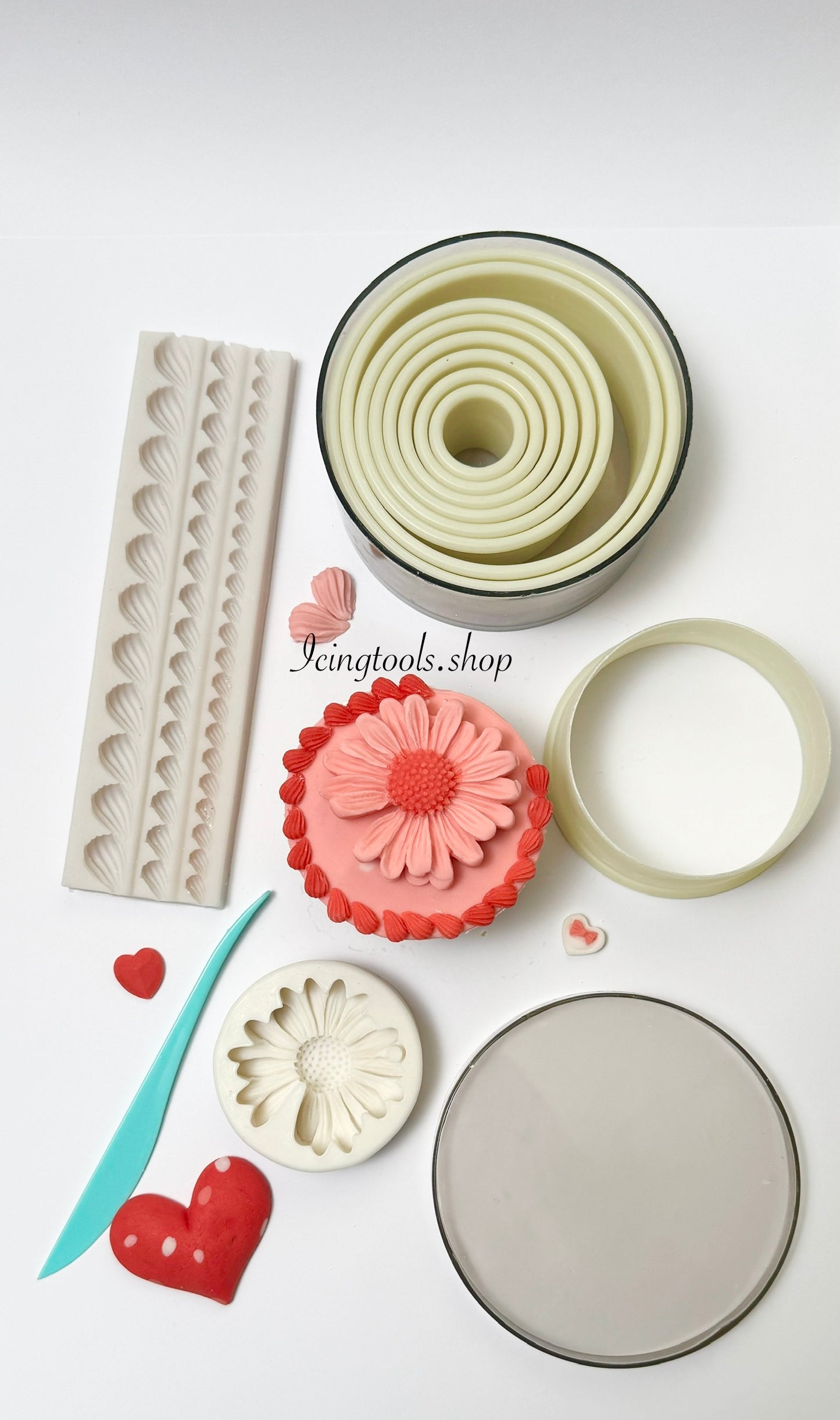 Daisy flower cupcake design tools