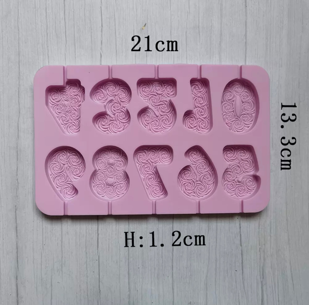 Rose numbers chocolate mould / cake pop mould / cake popsicles mould.