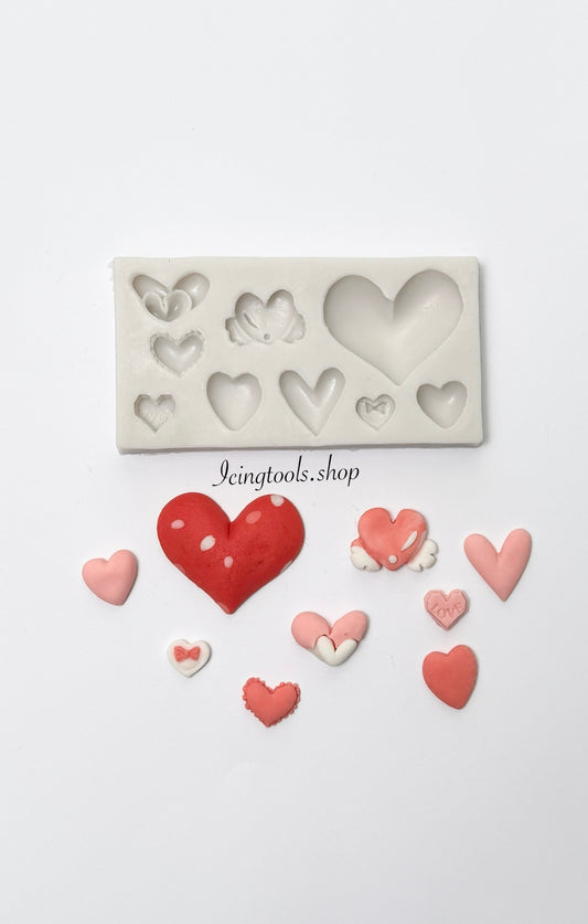 2D love silicone mould