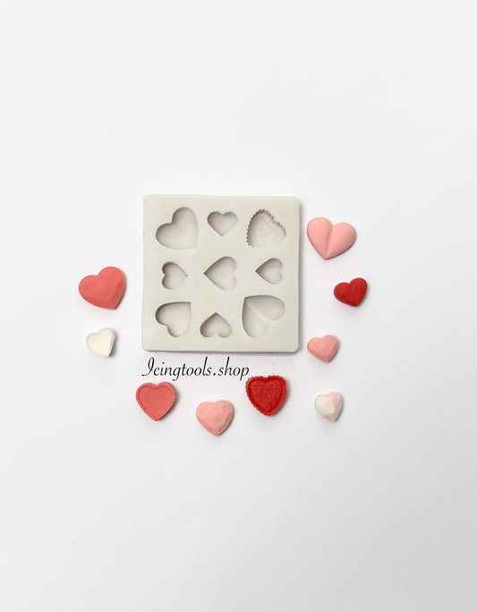 Block and bubbles love silicone mould