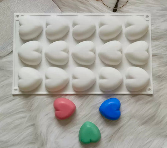 Pillow hearts silicone mould 