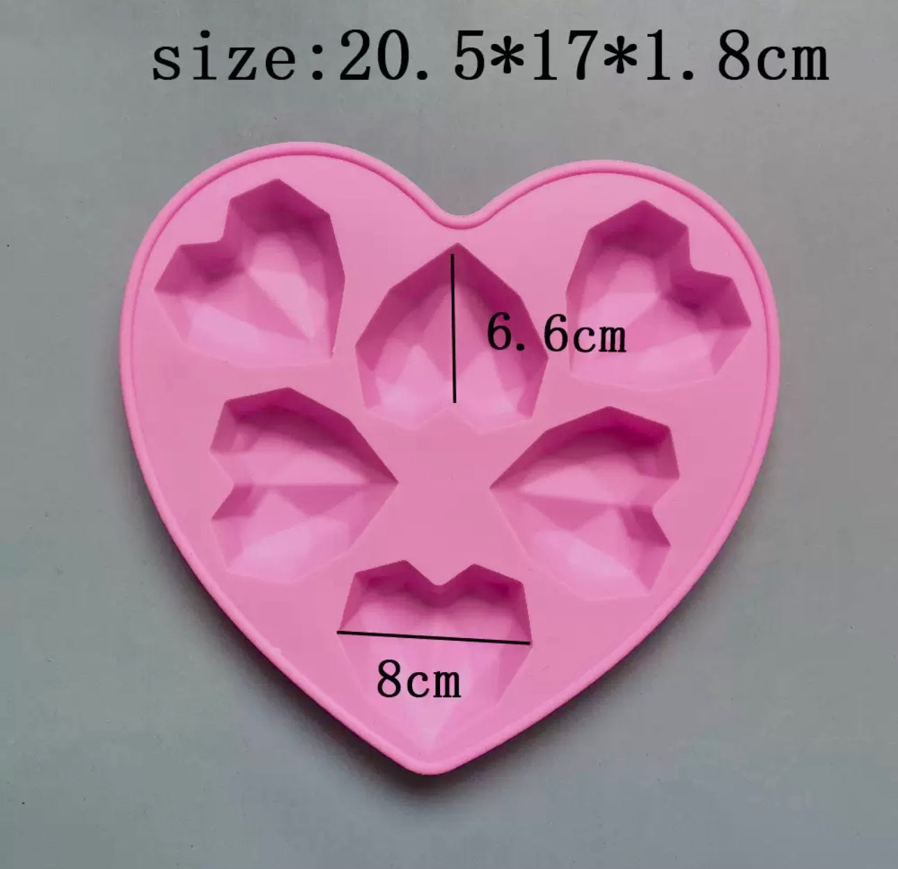 Geometric hearts mould/ chocolate mould / cake pop mould / cake popsicles mould.