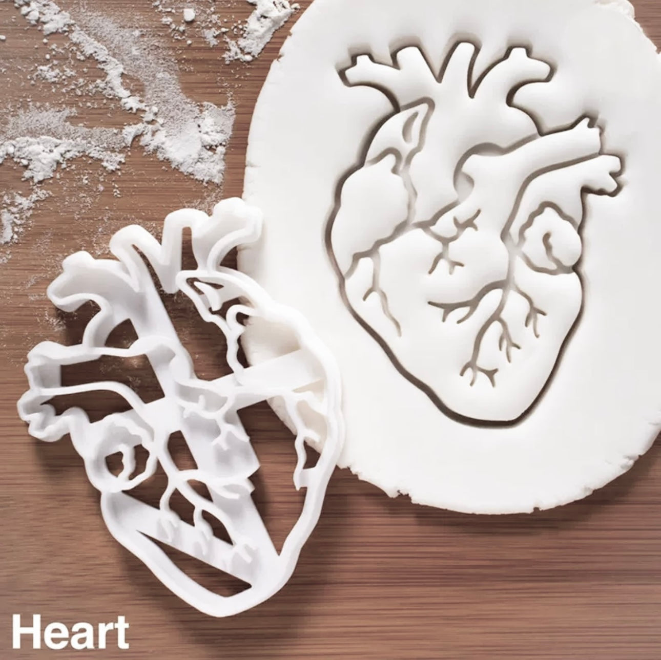 Heart imprint cookie cutter 