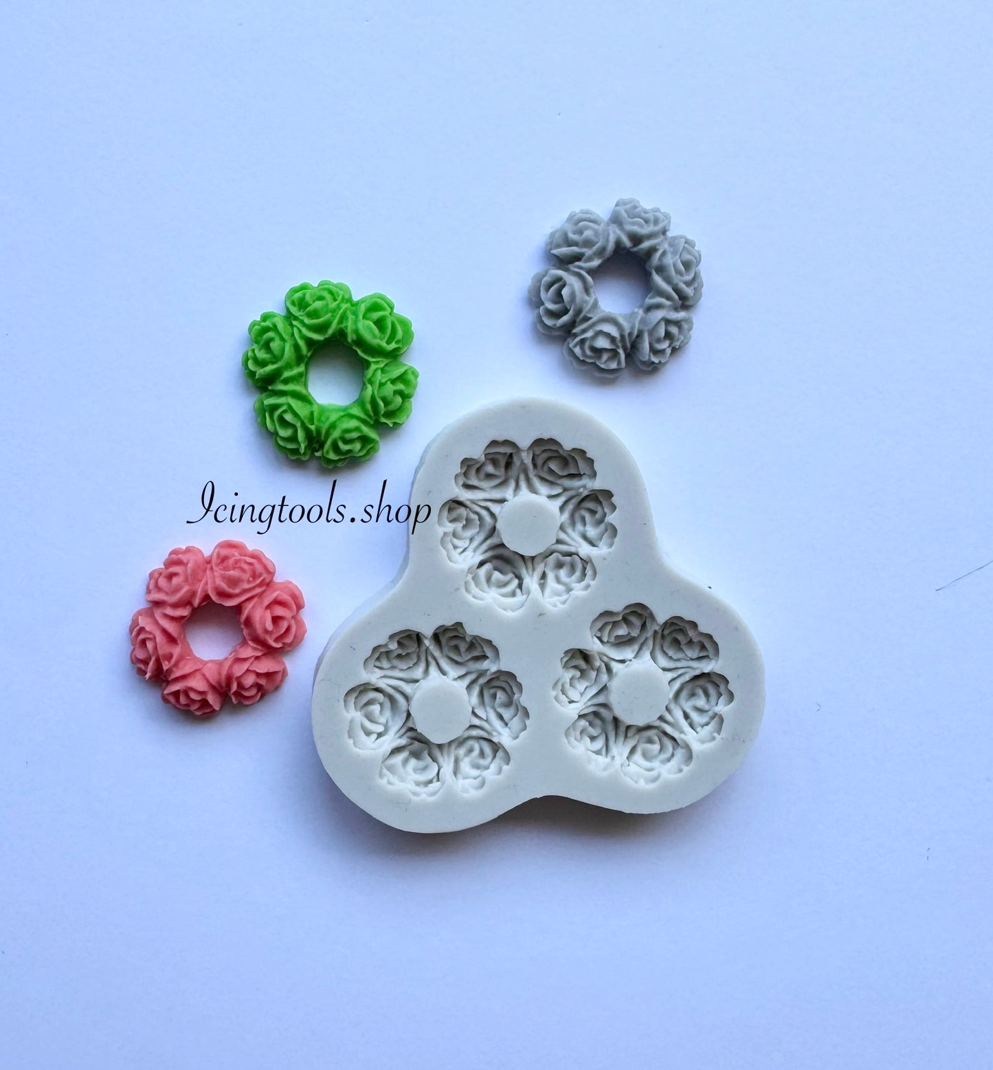 Rose circles silicone mould