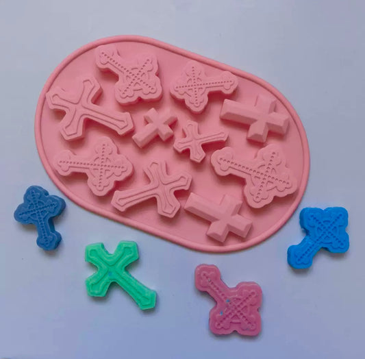 10- cross pastry mould/ chocolate mould / cake pop mould / cake popsicles mould.