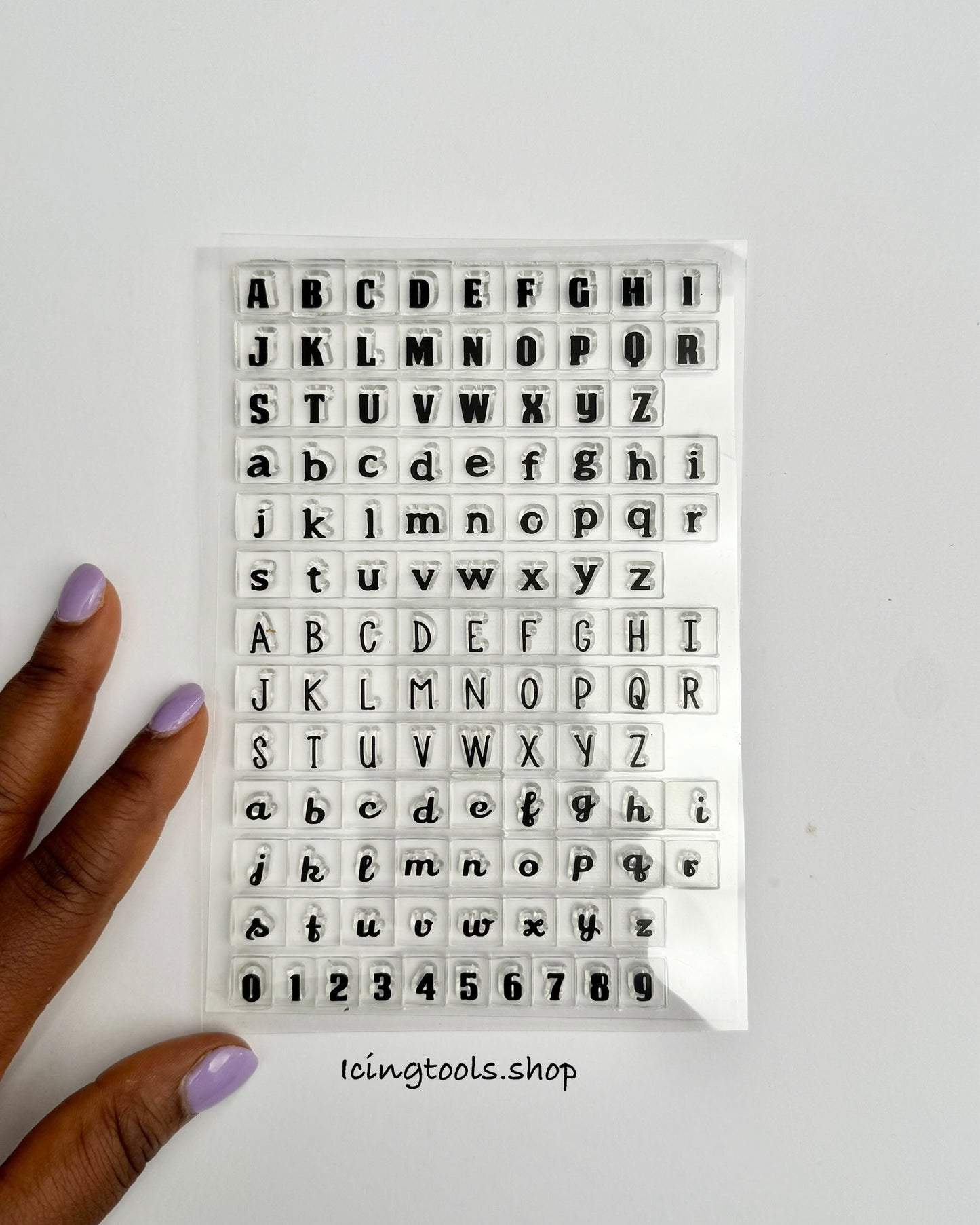 Mini alphabet silicone stamp