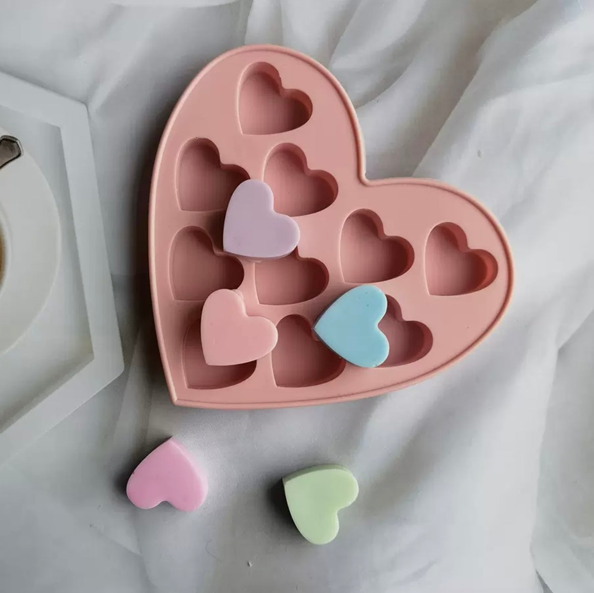 Mini heart blocks mould/ chocolate mould / cake pop mould / cake popsicles mould.