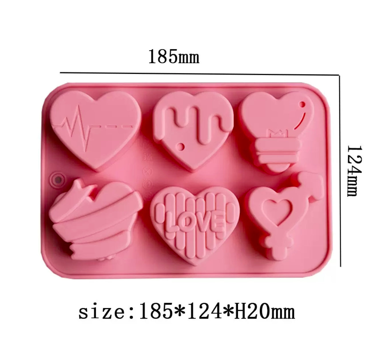 Valentine hearts pastry mould/ chocolate mould / cake pop mould / cake popsicles mould.