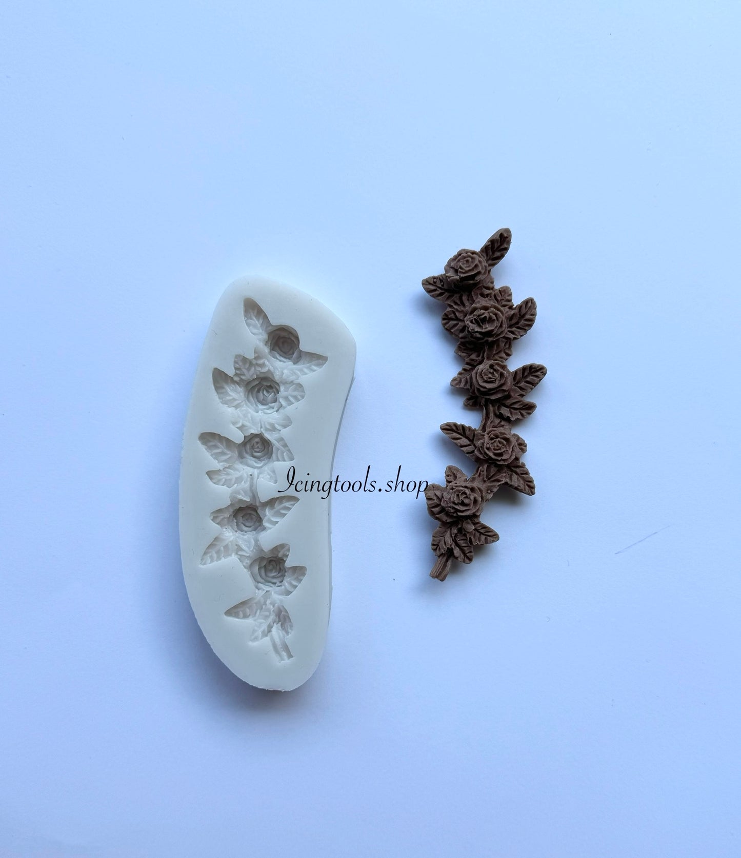 Rose branch silicone mould