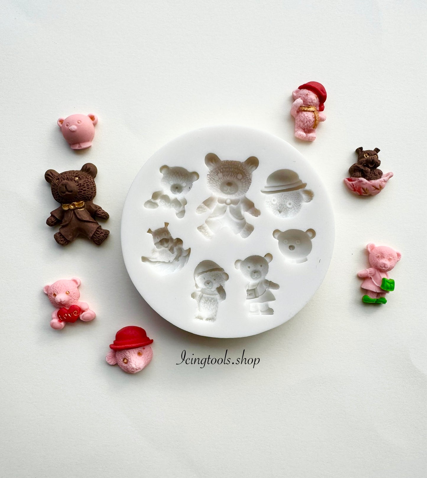 7 teddy silicone mould