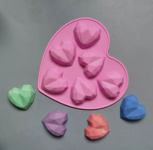 Geometric hearts mould/ chocolate mould / cake pop mould / cake popsicles mould.