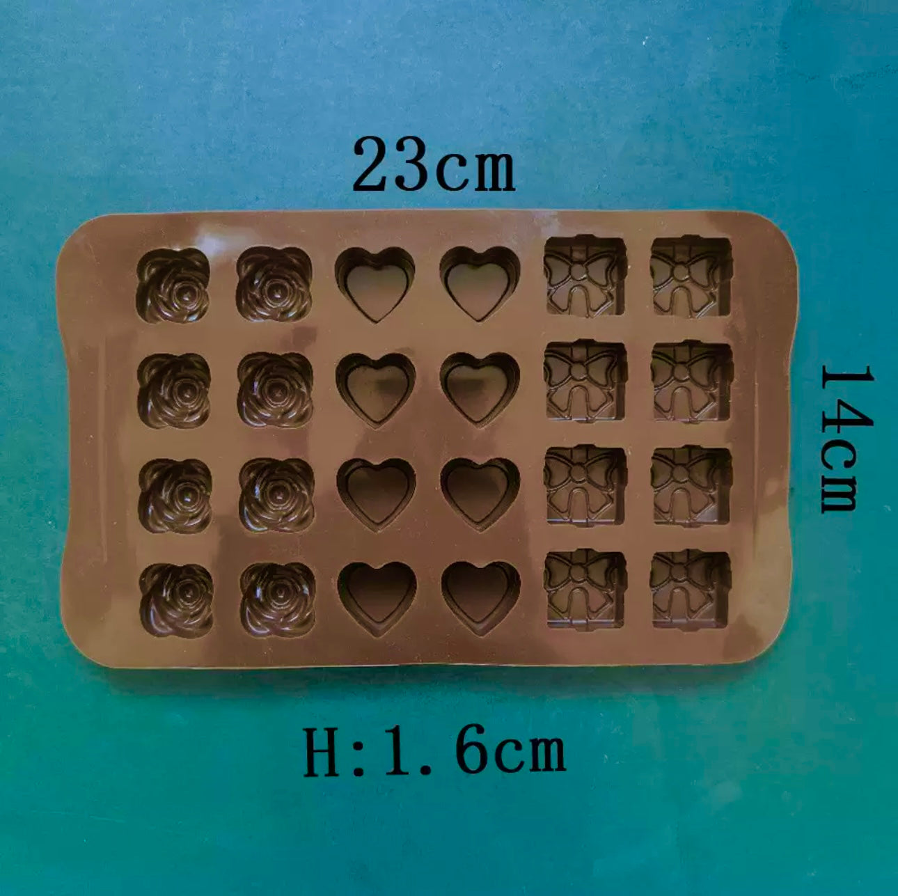 Gift box , heart and roses chocolate mould / cake pop mould / cake popsicles mould.