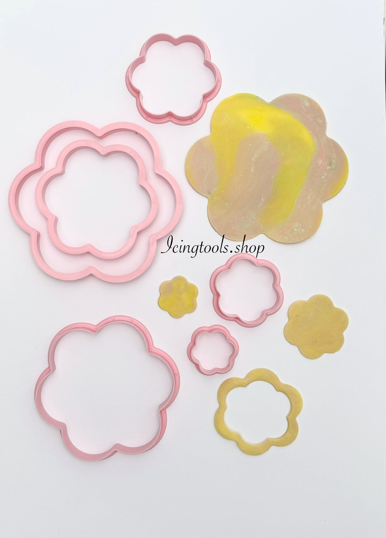 6pcs floral low cut cookie cutter