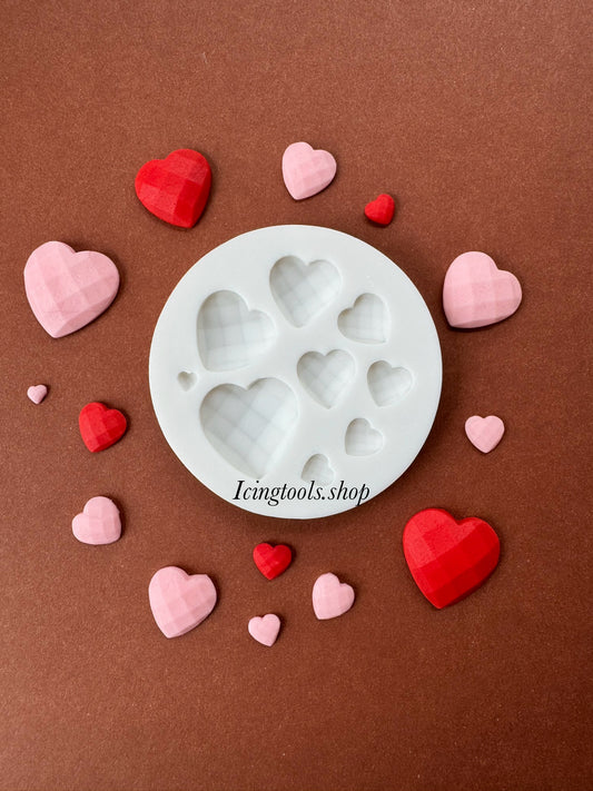 Diamond heart silicone mould